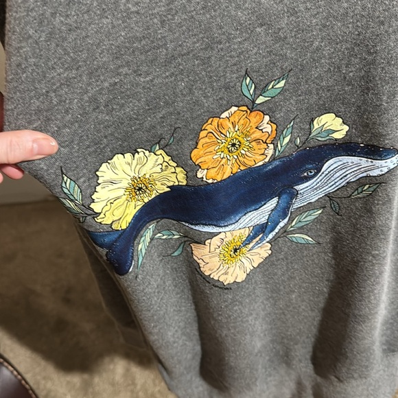 Women gray 2XL long hoodie - Picture 4 of 5